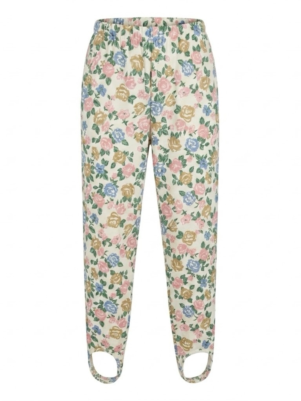 Vintage NWT Floral Stir Up Pants Pink Blue Green 80s 90s Y2K Medium